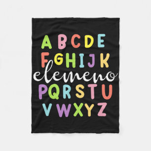 Groovy Alphabet Abc Elemeno Back To School Teacher Fleece Blanket