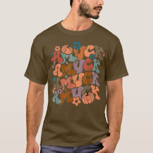 Groovy Amuck Pumpkin Fall Thanksgiving Vintage Ret T-Shirt