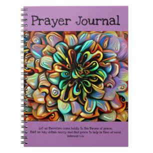Groovy and Abstract Flower Prayer Journal