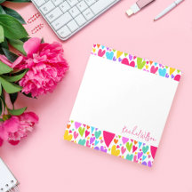 Groovy and Romantic Colourful Hearts Valentine