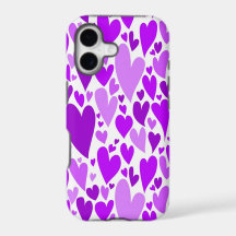 Groovy and Romantic Purple Hearts Valentine's Day