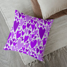 Groovy and Romantic Purple Hearts Valentine's Day