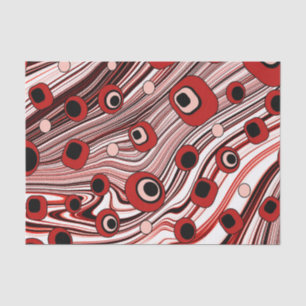 Groovy and Wavy Retro Liquid Swirl Cute Tissue Paper