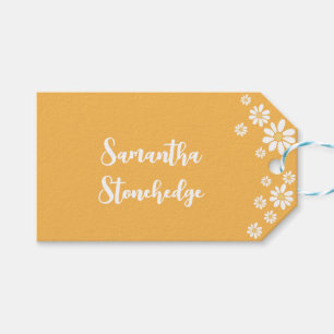 Groovy and wild retro sun kids birthday gift tags