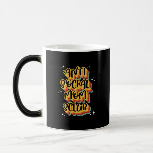 Groovy anti social Moms Club mummy retro Funny Magic Mug