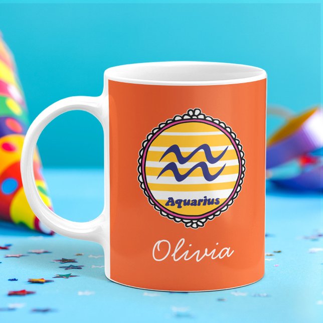 Groovy Aquarius Custom Coffee Mug (Creator Uploaded)