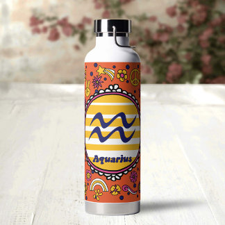 Groovy Aquarius Custom Water Bottle