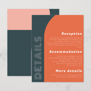 Groovy Arch Retro Wedding Details Bright Orange