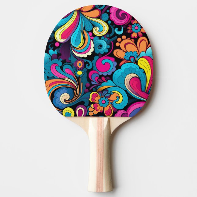 Groovy Art Ping Pong Paddle (Front)