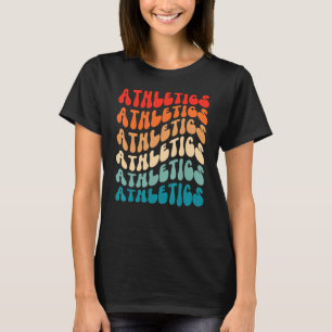 Groovy Athletics For Girl Women Retro 70s Hippie B T-Shirt