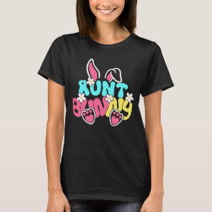 Groovy Aunt Bunny  Happy Easter Mother's Day 2023  T-Shirt