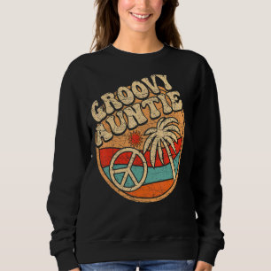 Groovy Auntie 70s Aesthetic Nostalgia 1970's Retro Sweatshirt