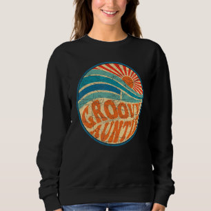 Groovy Auntie 70s Aesthetic Nostalgia 1970's Retro Sweatshirt