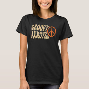Groovy Auntie 70s Aesthetic Nostalgia 1970's Retro T-Shirt