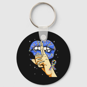 Groovy Autism Awareness Dont Judge What You Don't Key Ring