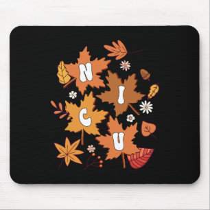 Groovy Autumn NICU Nurse Maple Leaf Fall Vibes Dai Mouse Mat
