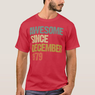 Groovy Awesome Since December 1979 Vintage Gift re T-Shirt