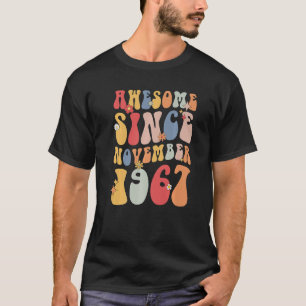 Groovy Awesome Since November 1967 Retro  55th T-Shirt