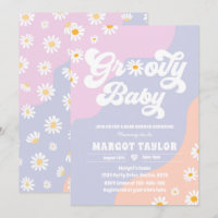 Groovy Baby Daisy Boho Hippy Vibes Baby Shower