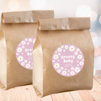 Groovy Baby Girl Shower Flower Power Daisies Pink