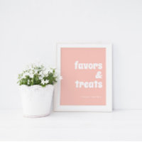 Groovy Baby Hippie Retro Baby Shower Favour Sign