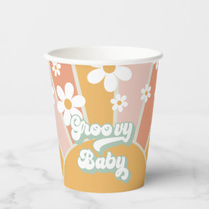 Groovy Baby Retro Sunshine Baby Shower Paper Cups