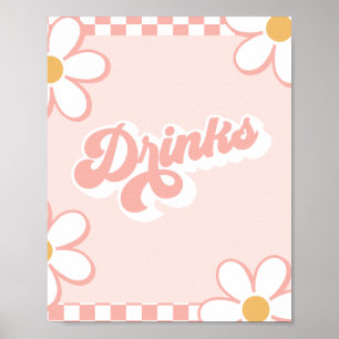 Groovy Baby Shower Drinks Sign