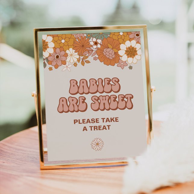 Groovy Baby Shower Favour Sign (Creator Uploaded)