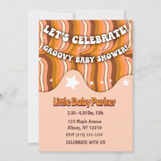 Groovy Baby Shower Invitation