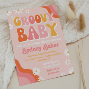 Groovy Baby Shower Invitation
