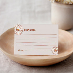Groovy Baby Shower Time Capsule Note Card