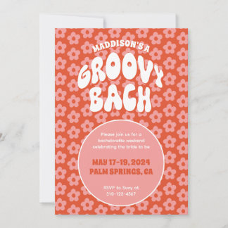 Groovy Bach - Bachelorette Invitation & Itinerary