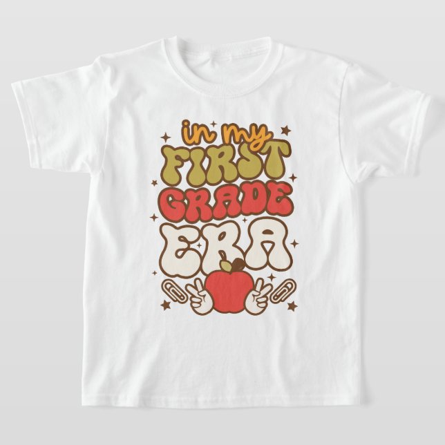 Groovy Back To School In My First Grade Era Teache T-Shirt (Laydown)