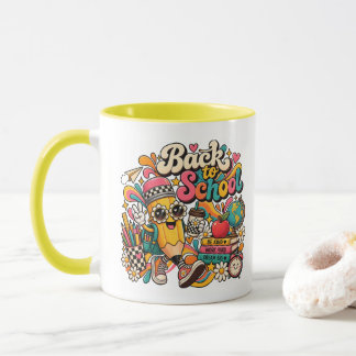 Groovy Back to School Mug Colourful Pencil Student