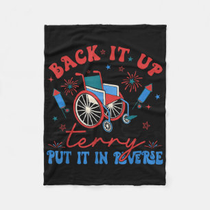 Groovy Back Up Terry Put It In Reverse Firework 4t Fleece Blanket