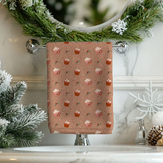 Groovy Bath Towels Retro Pastel Holiday Magic (Groovy Bath Towels Retro Pastel Holiday Magic)