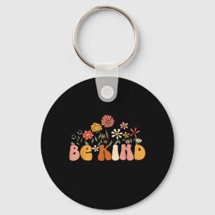 Groovy Be Kind To Your Mind Flower Mental Health Key Ring