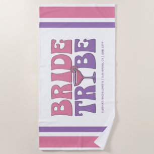 Groovy Beach Bride Bachelorette Party Beach Towel