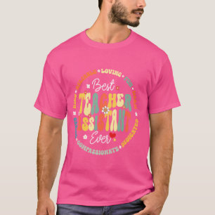 Groovy Best Teacher Assistant Ever Back School App T-Shirt