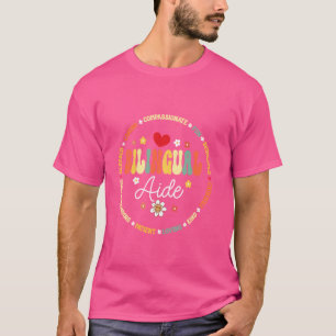 Groovy Bilingual Aide Teachers Back to School Span T-Shirt