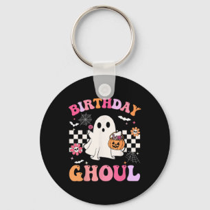 Groovy Birthday Ghoul Spooky Season Halloween Birt Key Ring