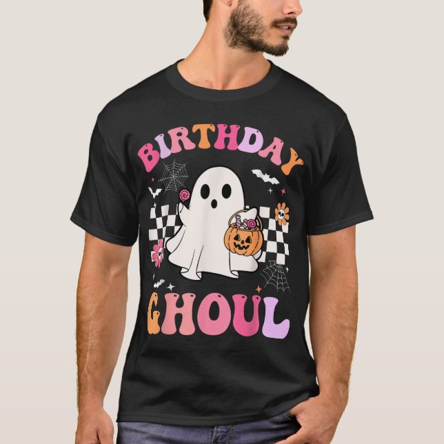 Groovy Birthday Ghoul Spooky Season Halloween T-Shirt (Front)