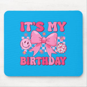 Groovy Birthday Girls Ns Kids Coquette Bow Bday Mouse Mat