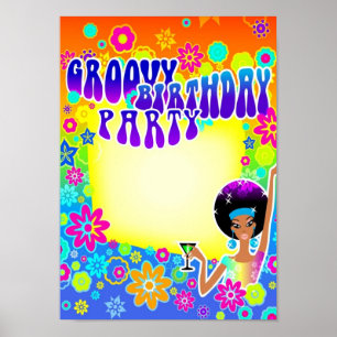 Groovy Birthday Party Poster