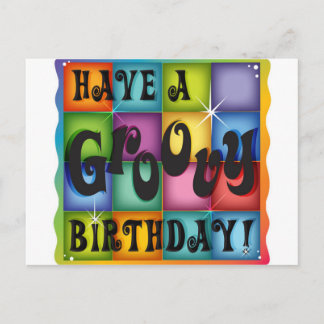 Groovy Birthday Postcard