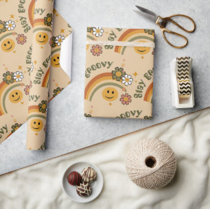 Groovy Birthday Retro Wrapping Paper
