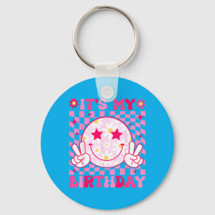 Groovy Birthday Women Ns Girls Kids Bday Party Key Ring