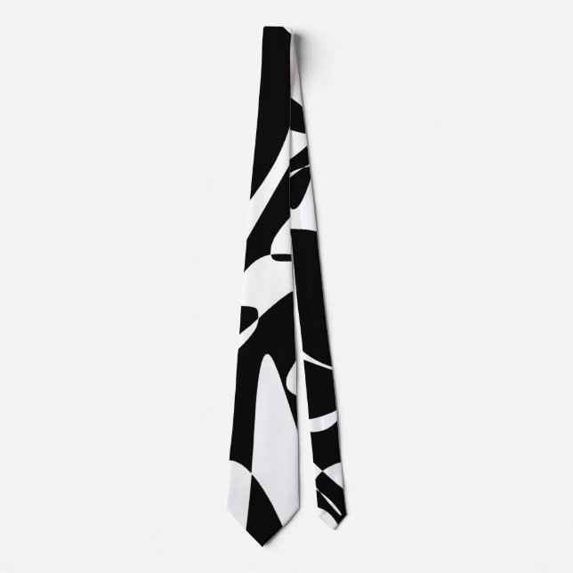 Groovy Black and White Pattern   Tie (Front)
