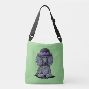 Groovy Black Poodle Crossbody Bag