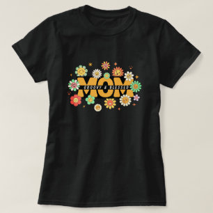 Groovy & Blessed Mom   Cute Retro Hippie  T-Shirt